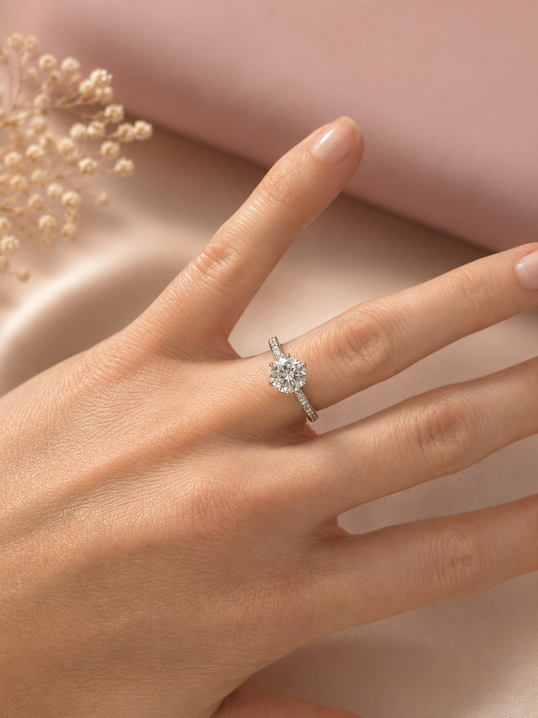 The Everly Moissanite Solitaire Ring