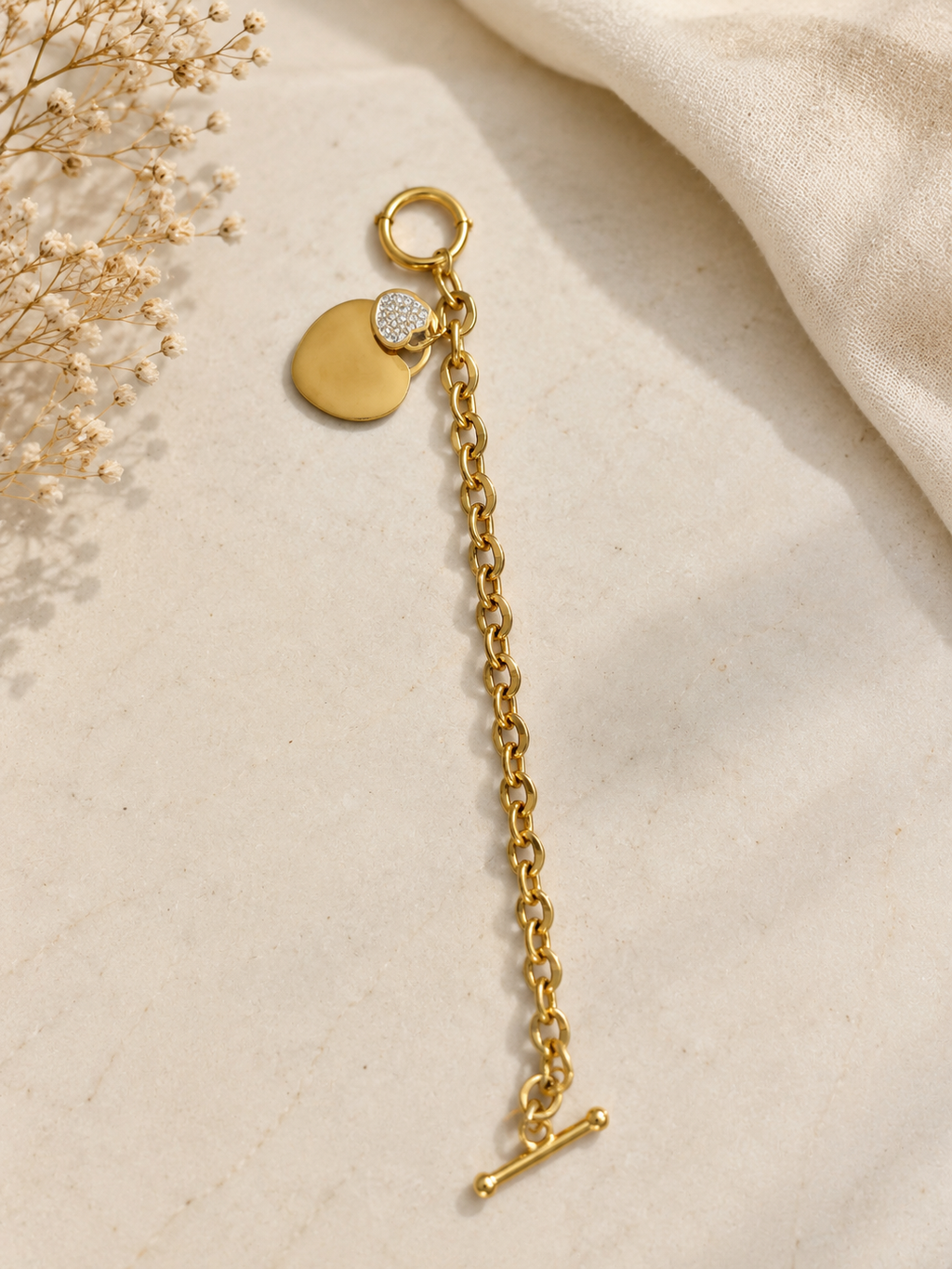 Gold Ever After Heart Bracelet