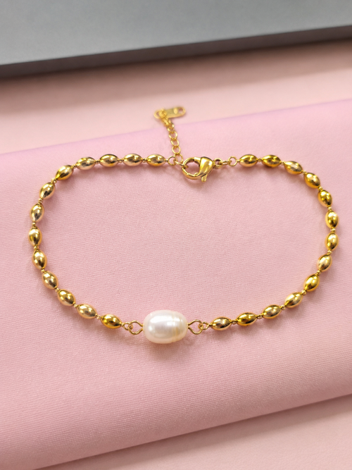 Golden Tide Pearl Bracelet