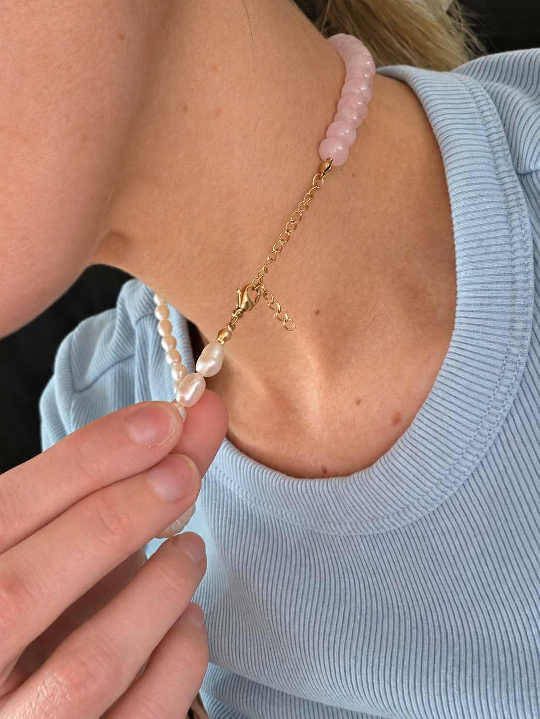 Pink Shores Pearl Necklace