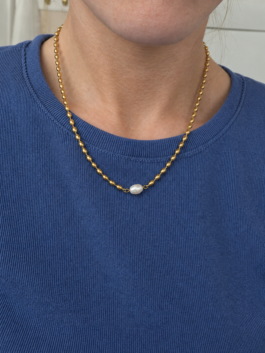Golden Tide Pearl Necklace