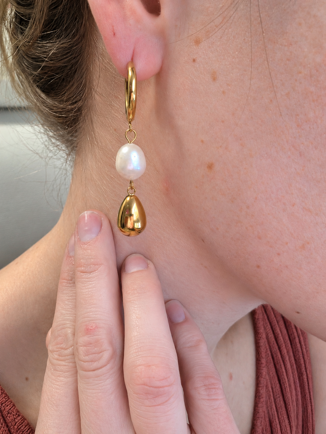 Colorado Sunset Pearl Earrings