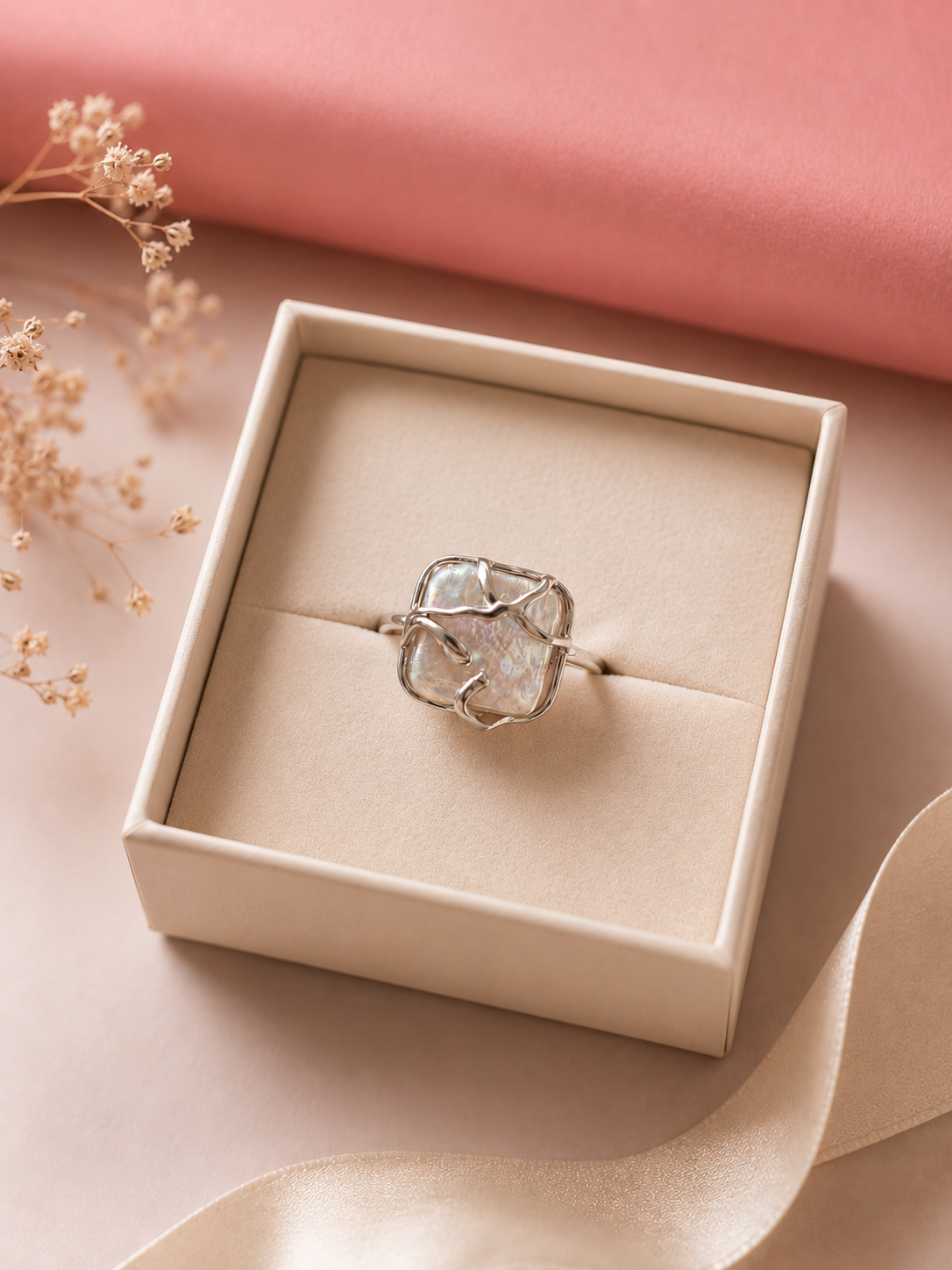 The Selene Baroque Pearl Ring
