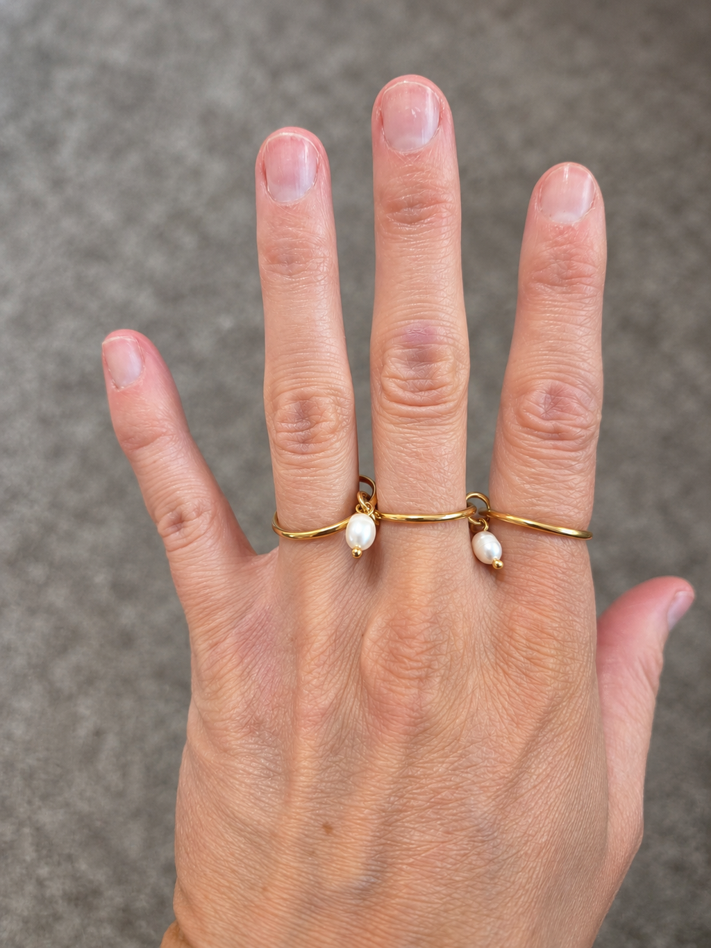 Tidal Embrace Freshwater Pearl Stacking Ring
