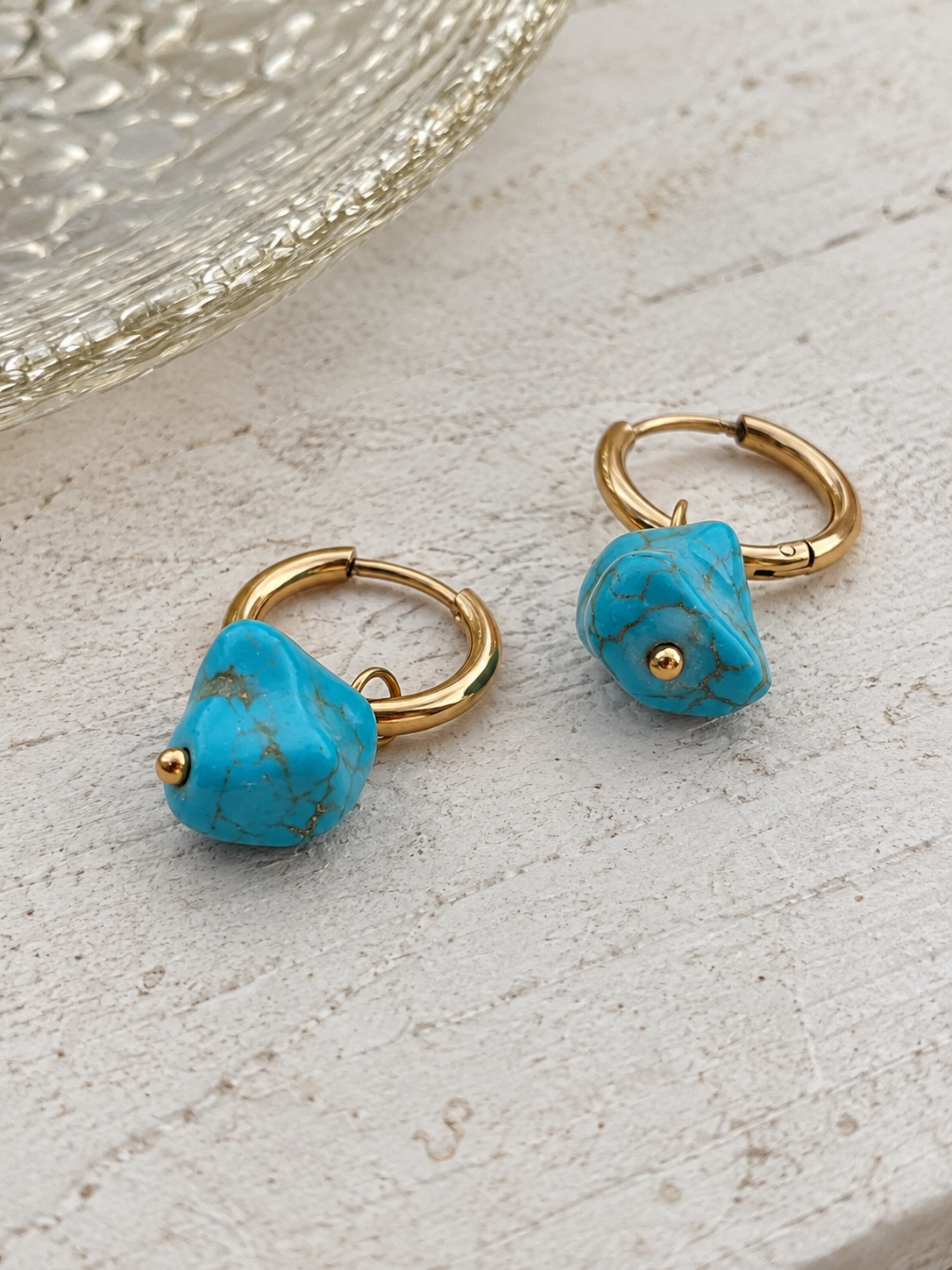 Blue Cove Turquoise Huggies