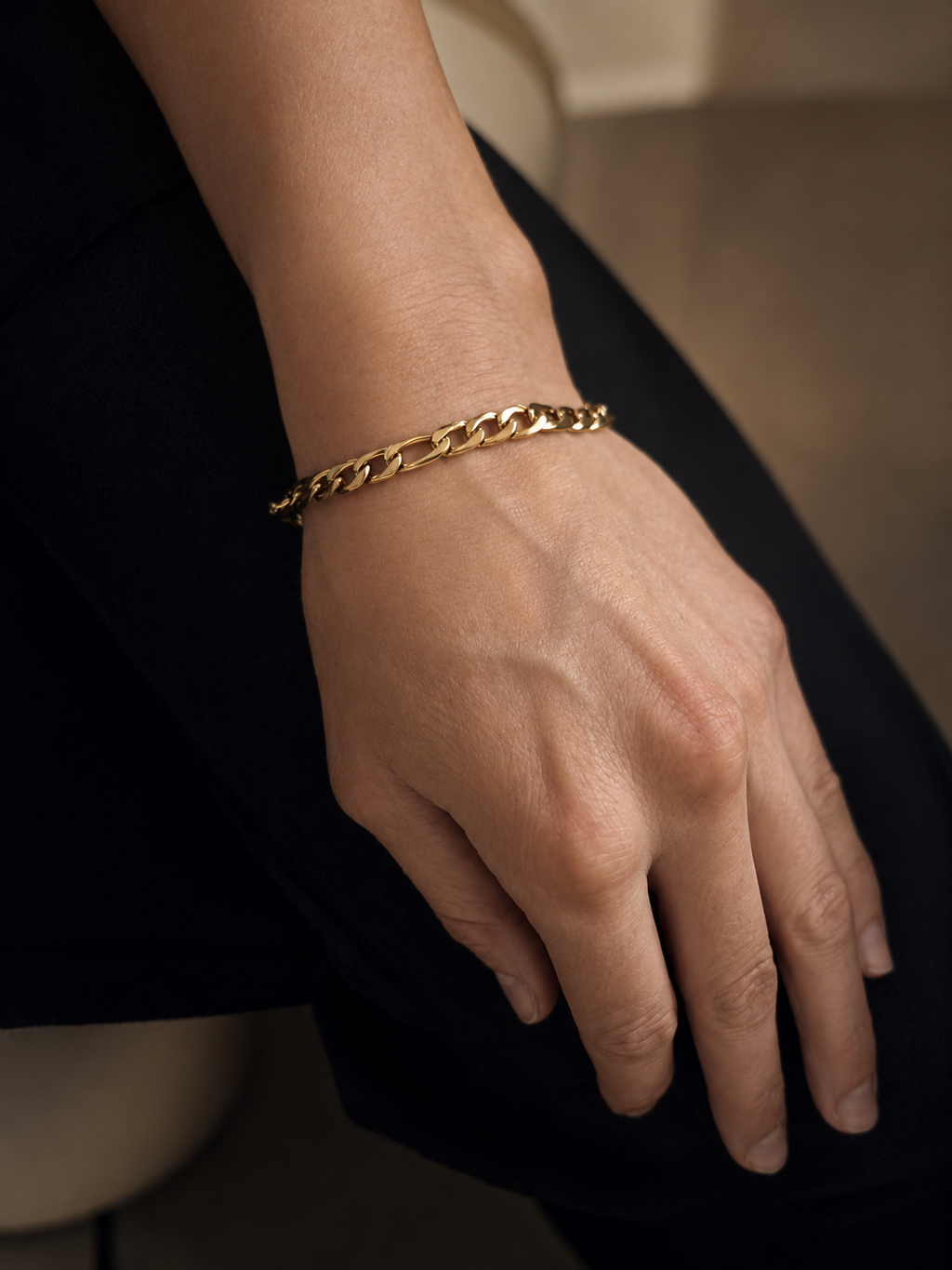 The Legacy Gold Figaro chain Bracelet