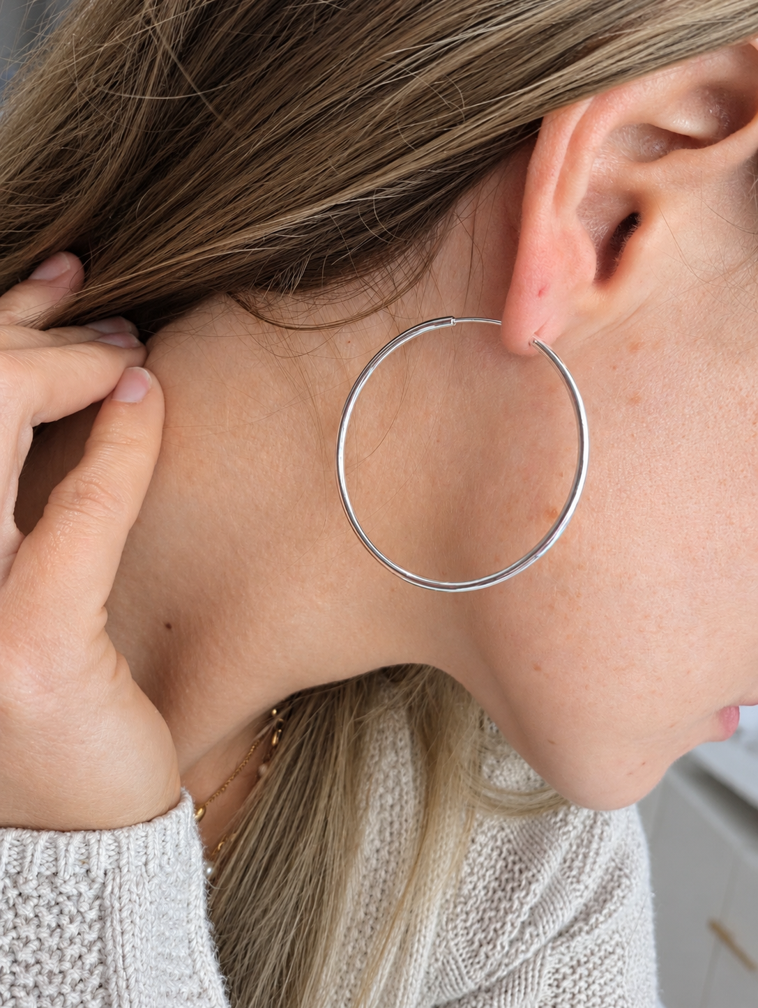 Sterling Silver Signature Hoops